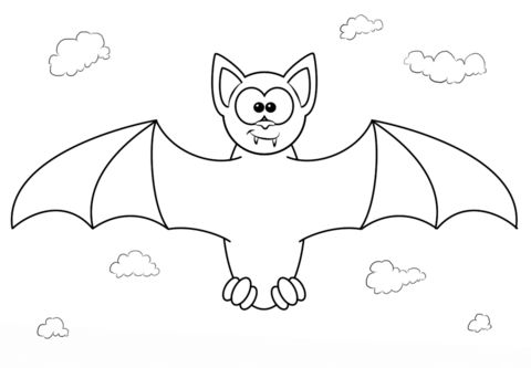 Cartoon vampire bat coloring page free printable coloring pages bat coloring pages cartoon bat coloring pages