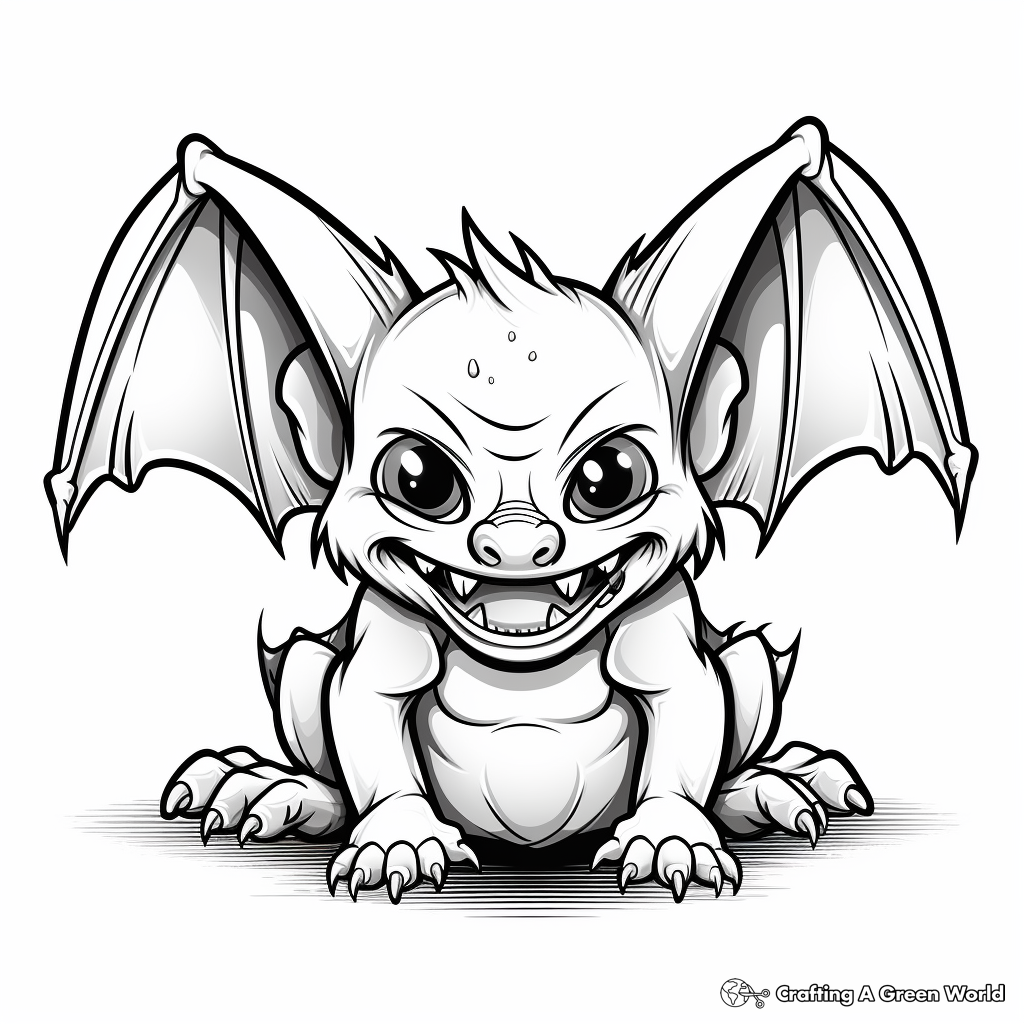 Vampire bat coloring pages