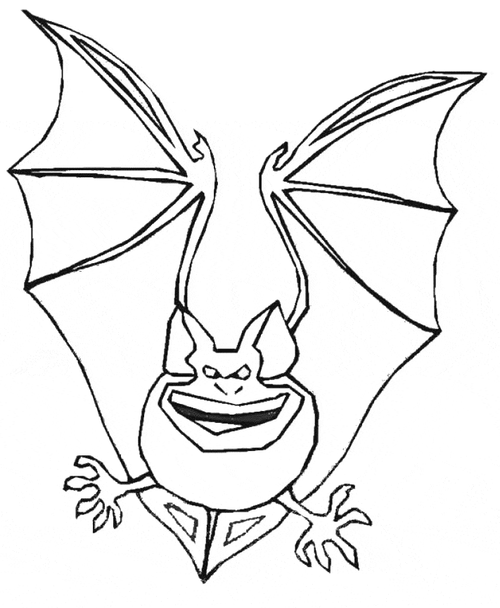 Vampire bat coloring page