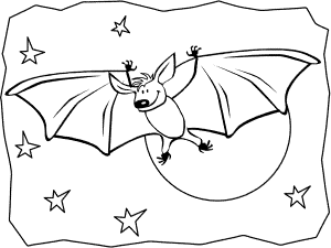 Bat coloring pages and printable activities