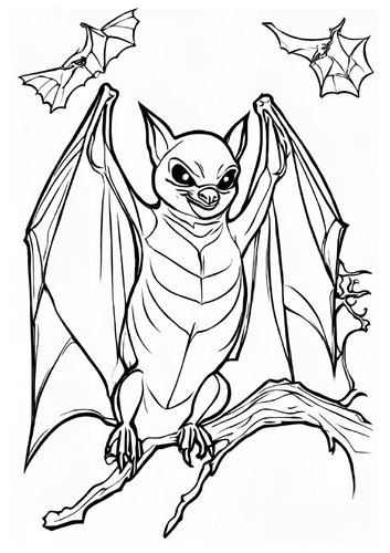 Bewitching bat coloring pages teaching resources