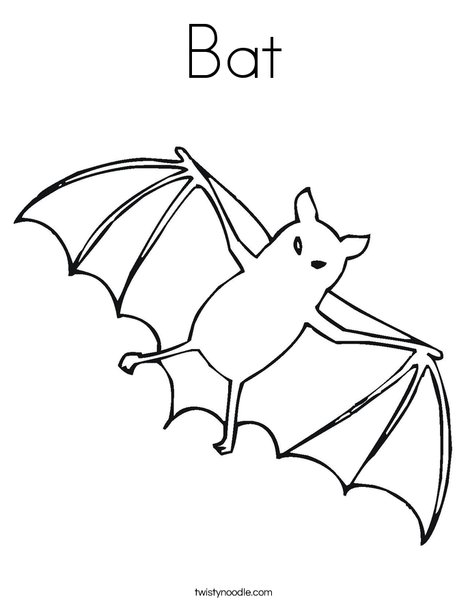 Bat coloring page