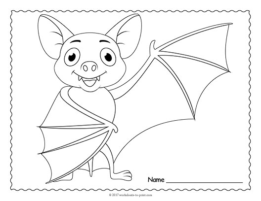 Bat coloring page