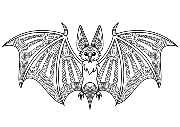 Coloring page bat vector images