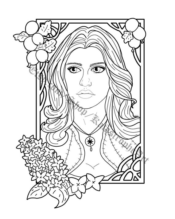 Printable witcher coloring pages