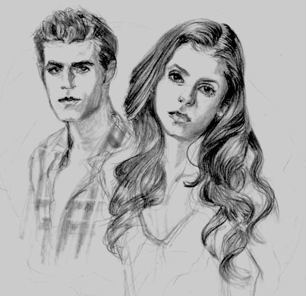 Vampire diaries stefan elena by catluckey on