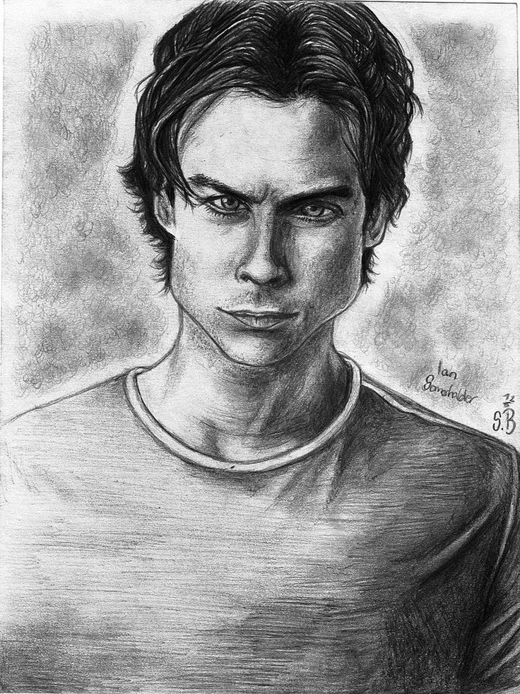 The jaw line though lol good job on the drawing though ian vampire diaries vampire diaries vampire diaries books