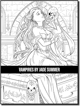 Vampires an adult coloring book with sexy vampire women dark fantasy romance and haunting gothic scenes for relaxation summer jade books