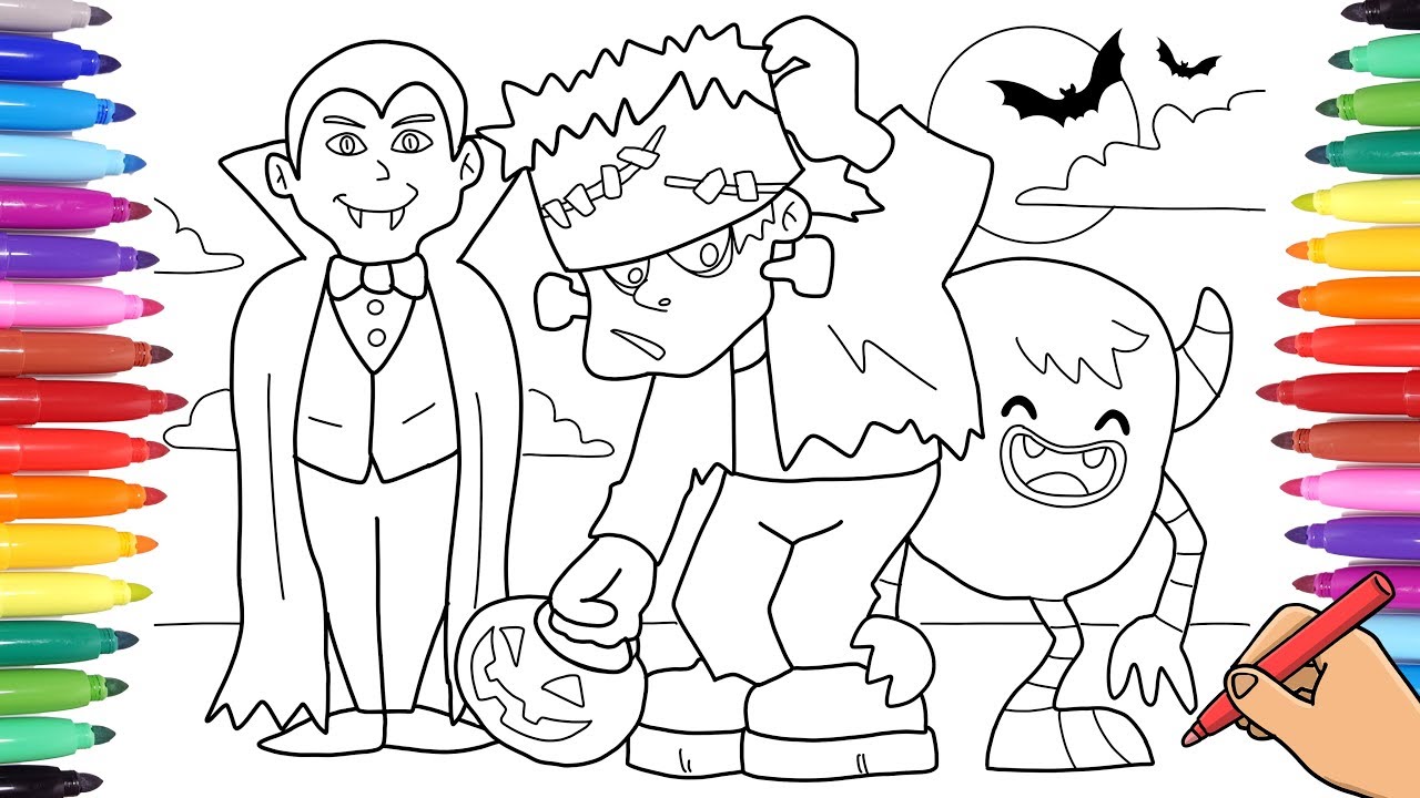 Halloween coloring pages for kids