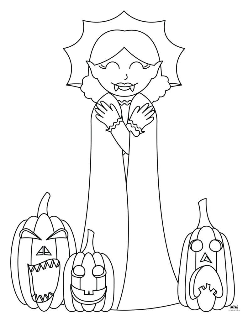 Vampire coloring pages outlines