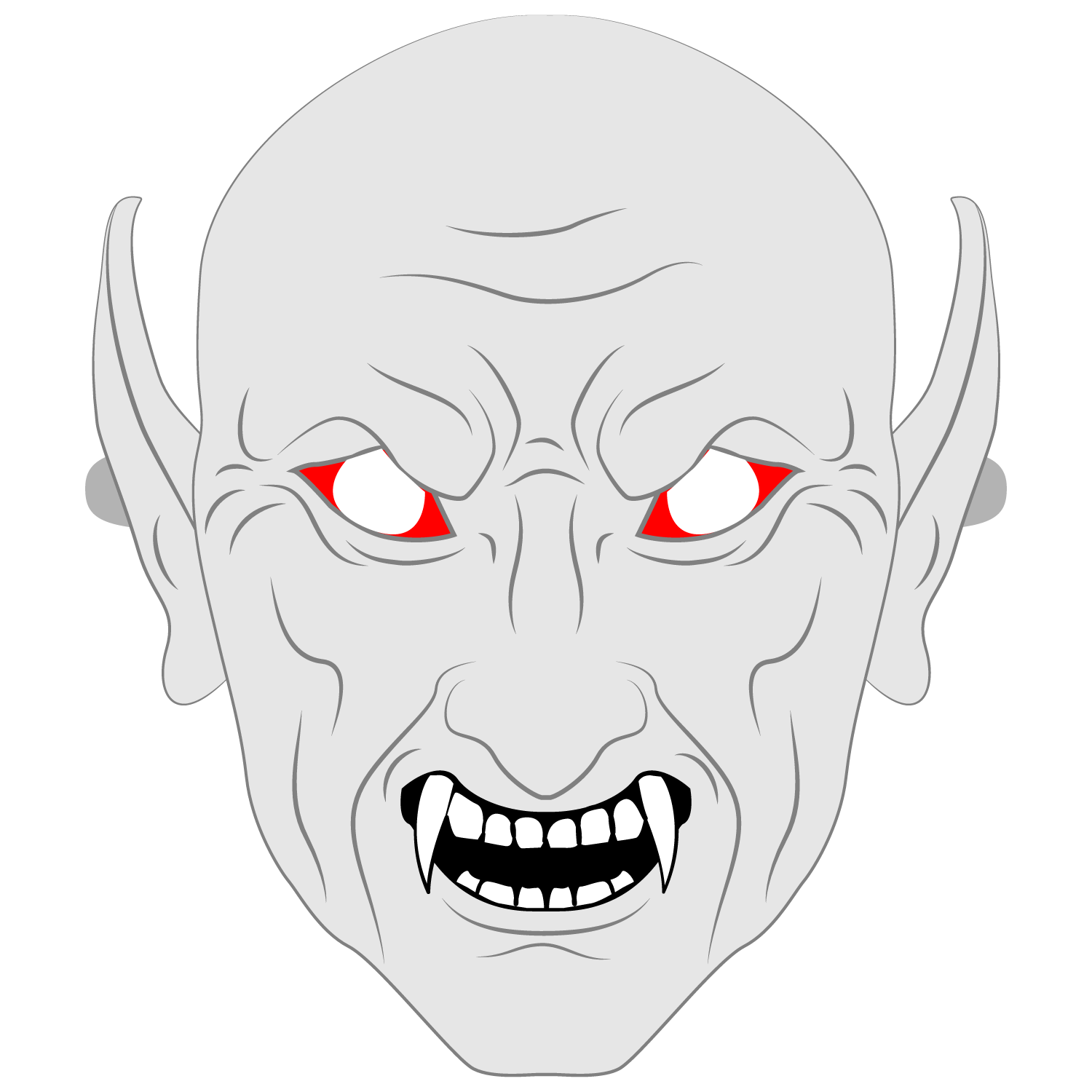 Vampire mask template free printable papercraft templates