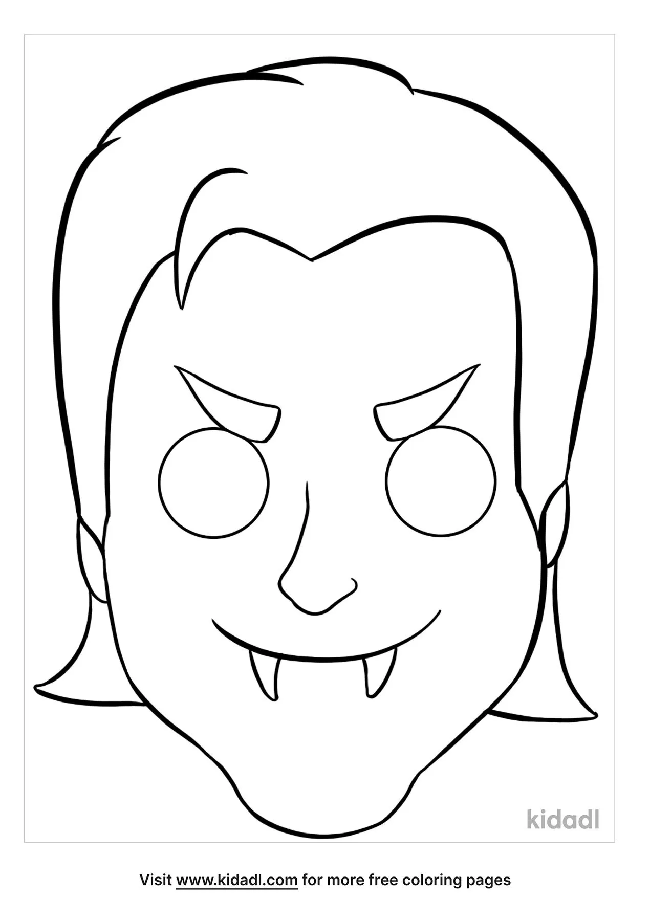 Free vampire mask coloring page coloring page printables