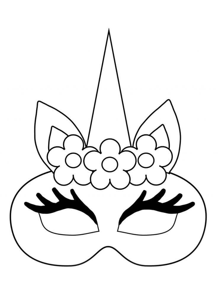 Vampire mask coloring page