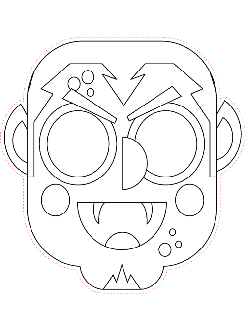 Scary halloween mask printable templates