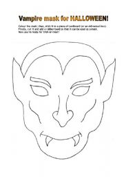 Vampire mask for halloween