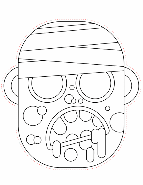 Scary halloween mask printable templates