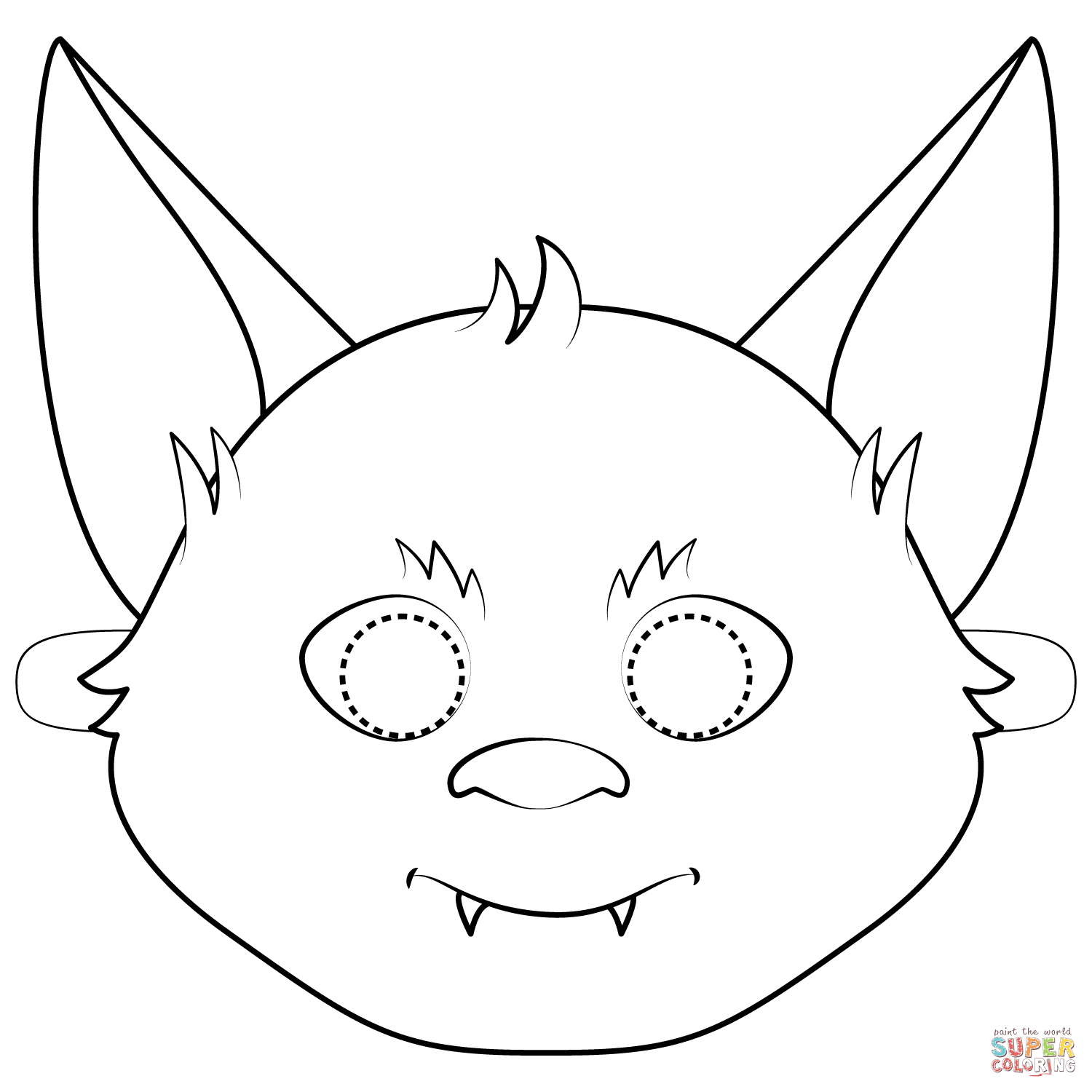 Bat mask coloring page free printable coloring pages