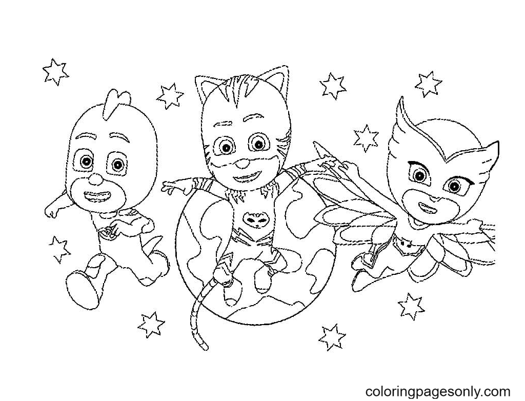 Pj masks coloring pages printable for free download