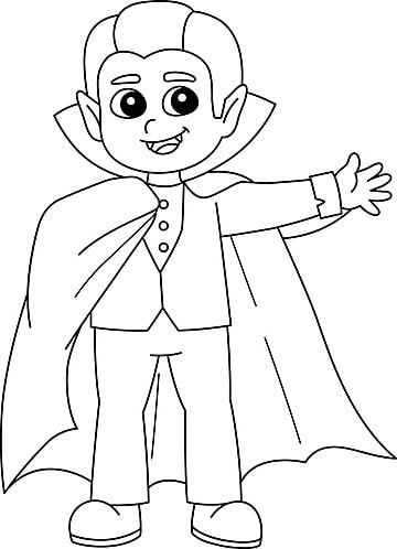 Vampire halloween coloring page for kids outline color coloring page vector halloween drawing ring drawing kid drawing png and vector with transparent background for free download