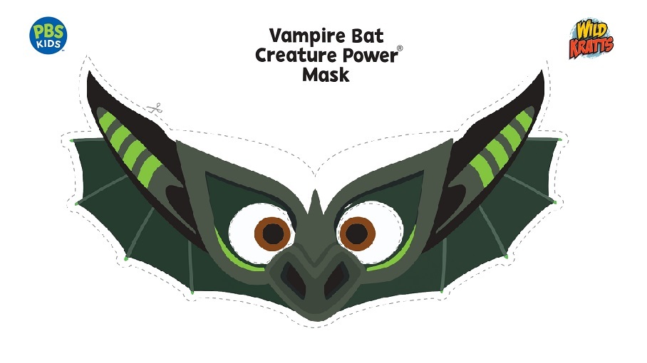 Wild kratts bat mask kids coloring pages kids for parents