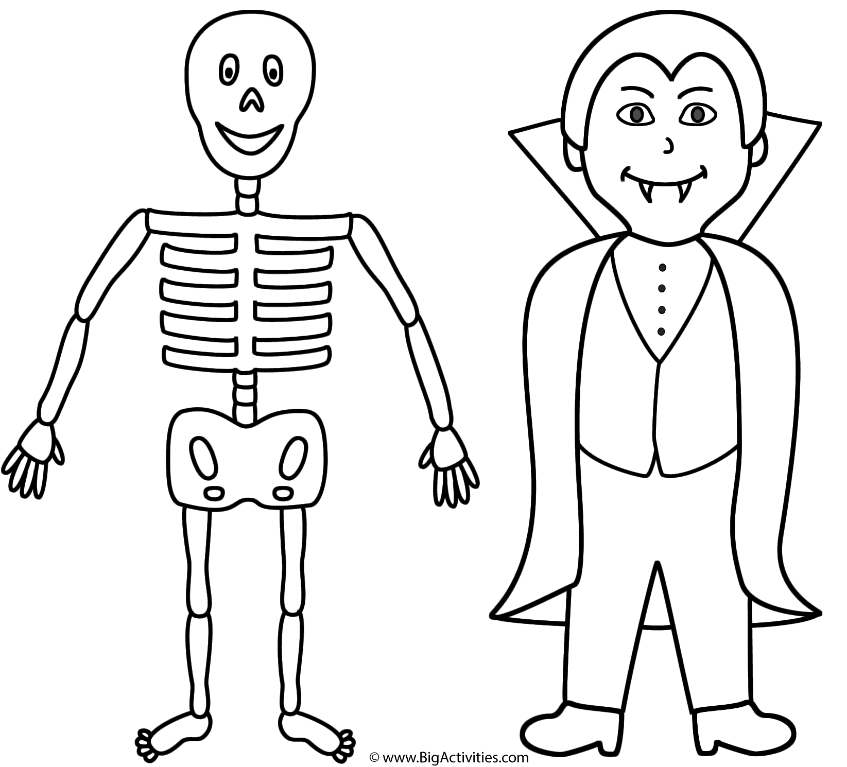 Skeleton with vampire