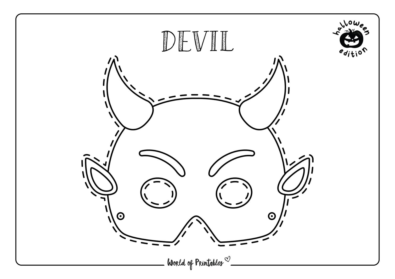 Halloween mask printables