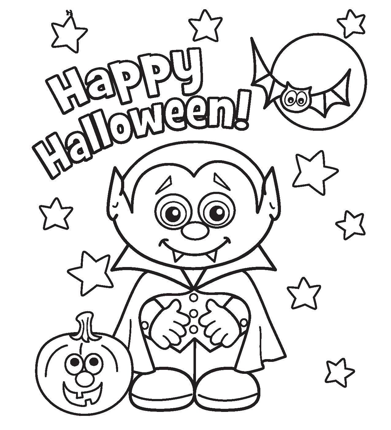 Free printable vampire coloring pages for kids