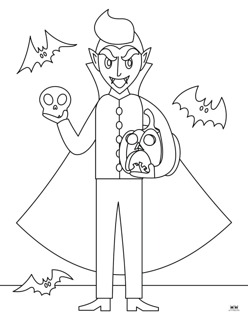 Vampire coloring pages outlines