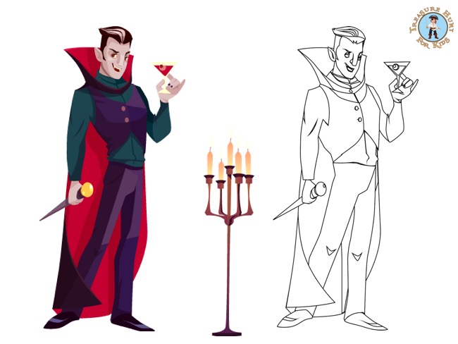 Vampire coloring page