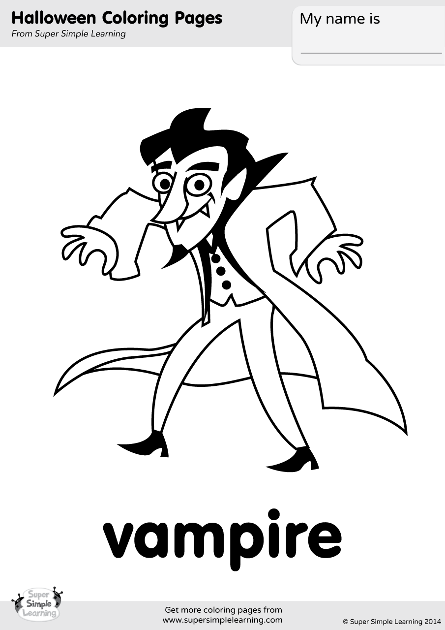 Vampire coloring page