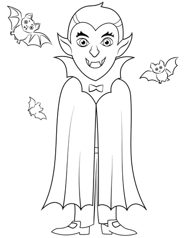 Dracula coloring page free printable coloring pages