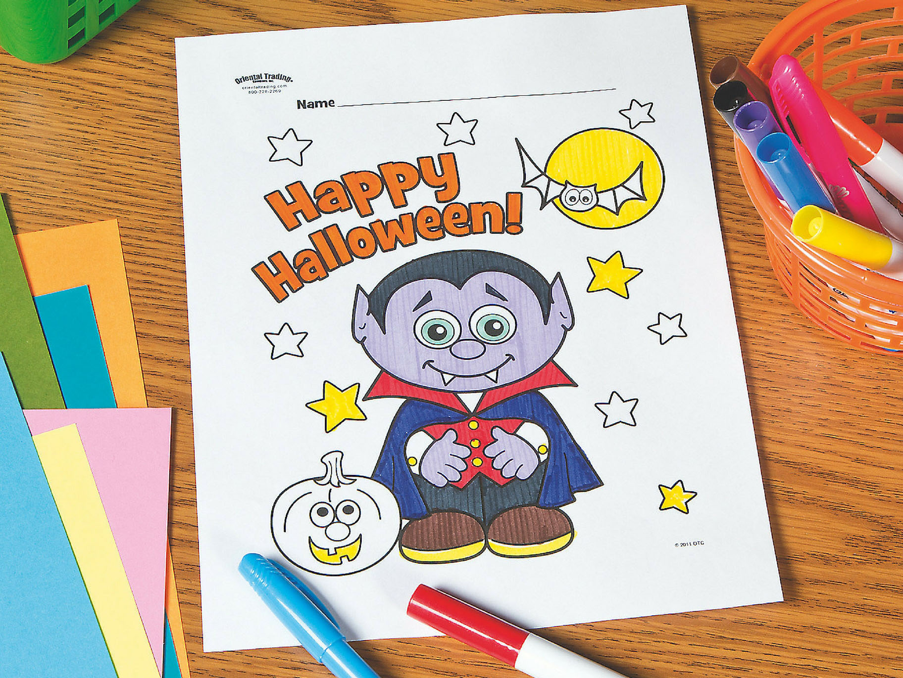 Vampire free printable coloring page