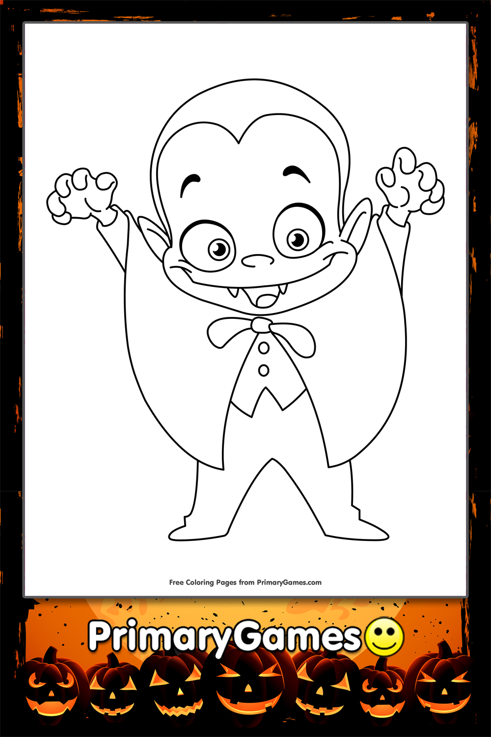 Vampire coloring page â free printable pdf from