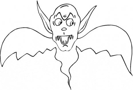 Vampire bat coloring page