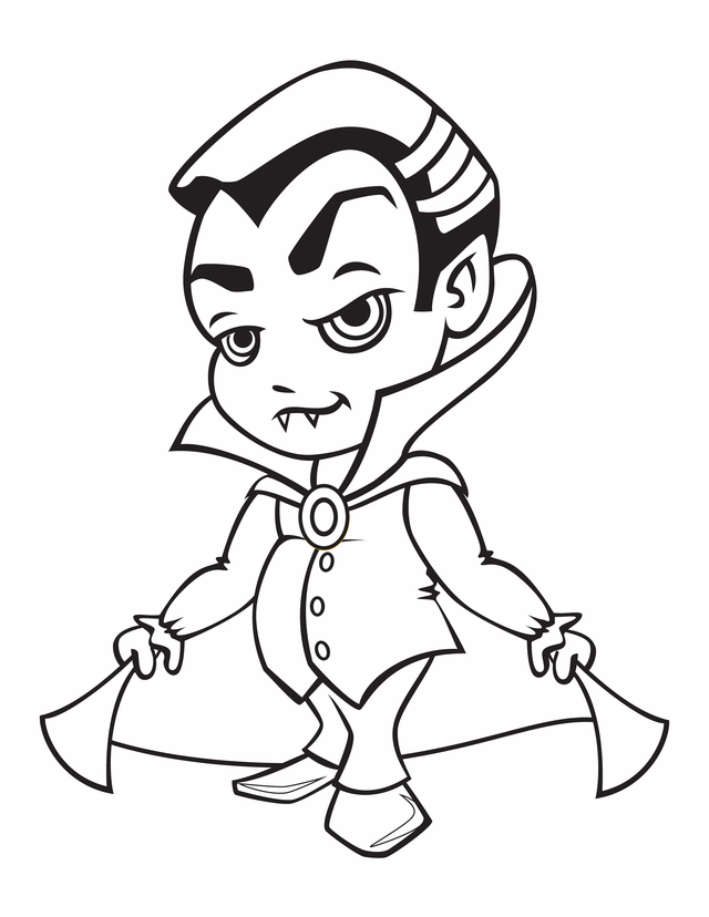 Free printable vampire coloring pages for kids