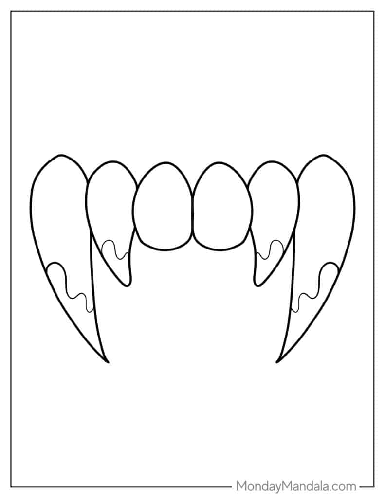 Vampire coloring pages free pdf printables