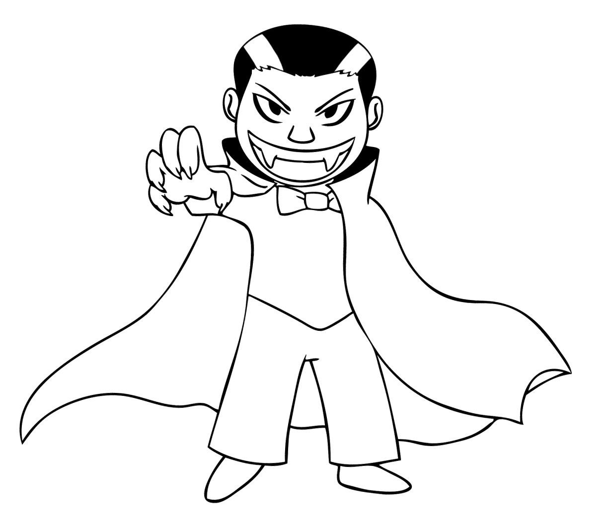 Free printable vampire coloring pages for kids