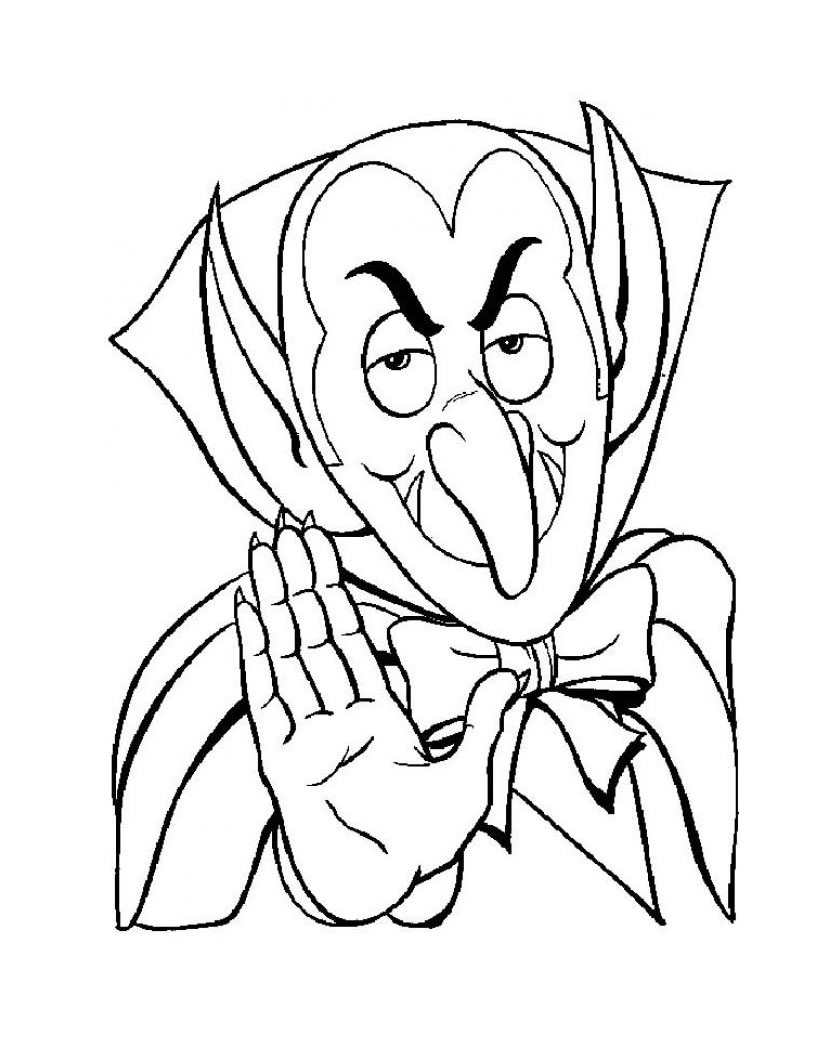 Free printable vampire coloring pages for kids