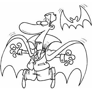 Vampire coloring sheet