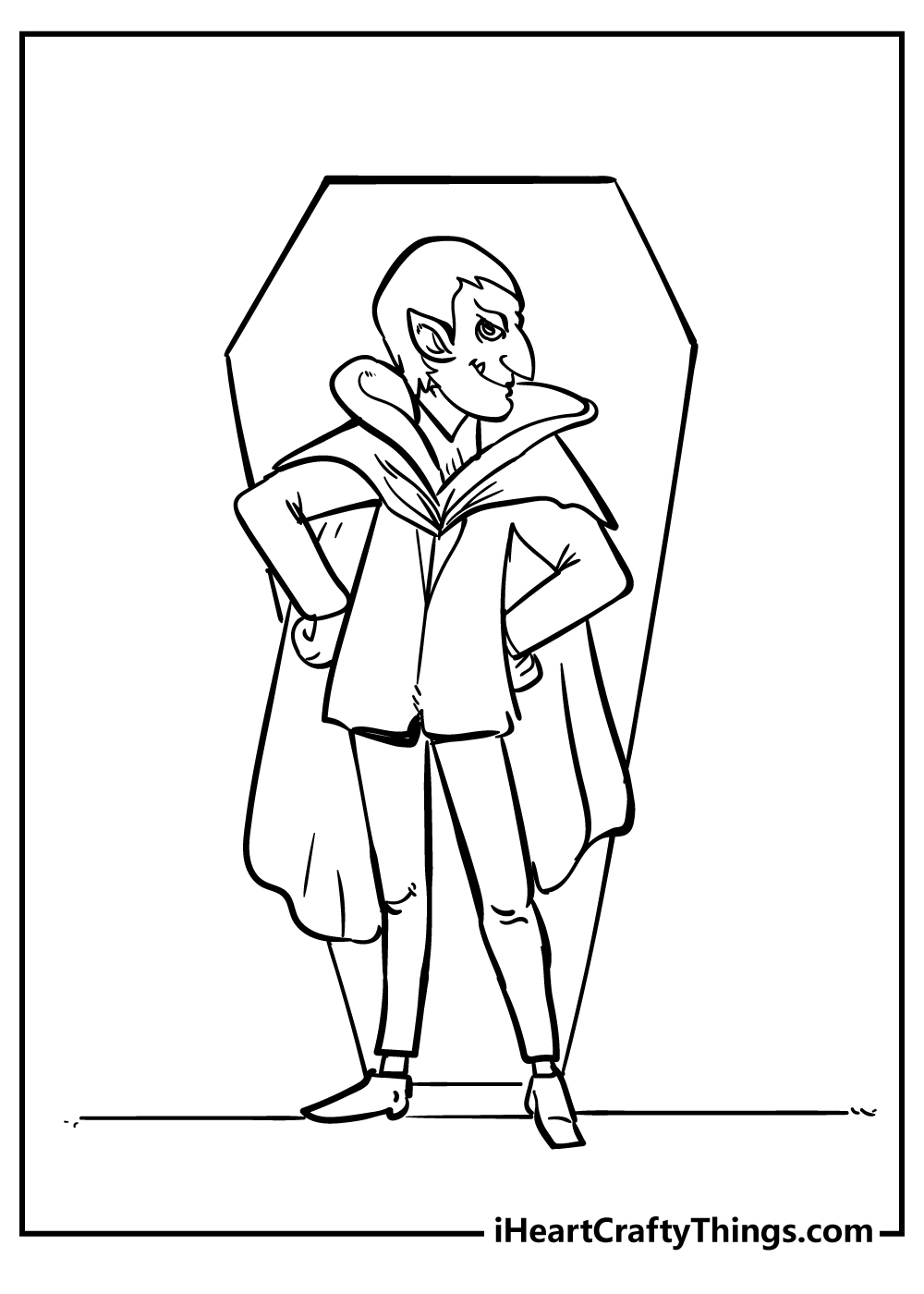 Vampire coloring pages free printables