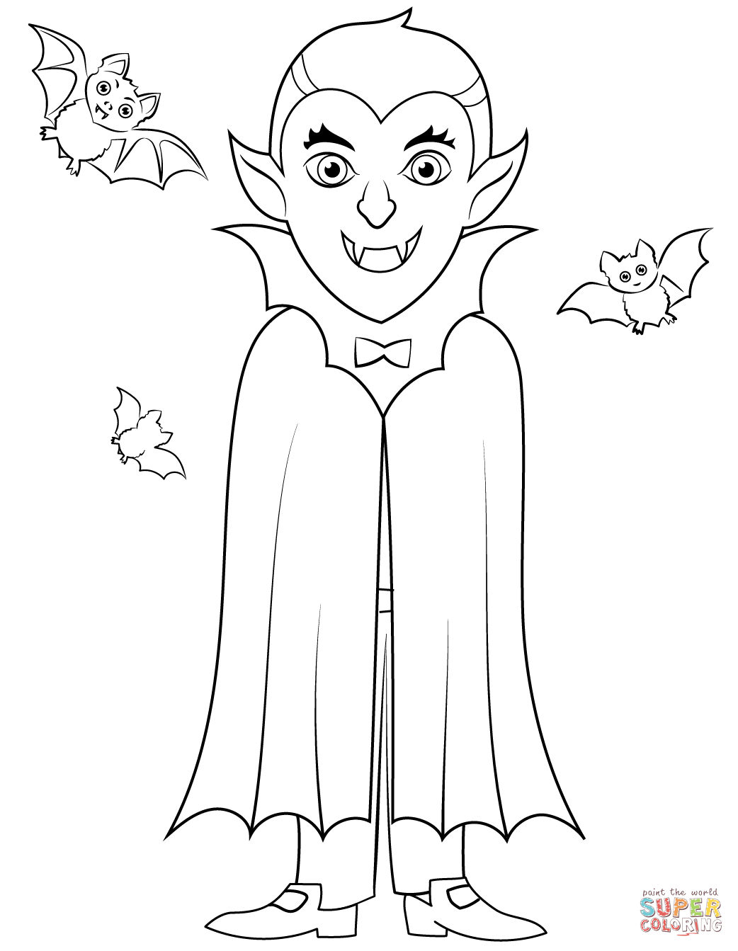 Dracula coloring page free printable coloring pages