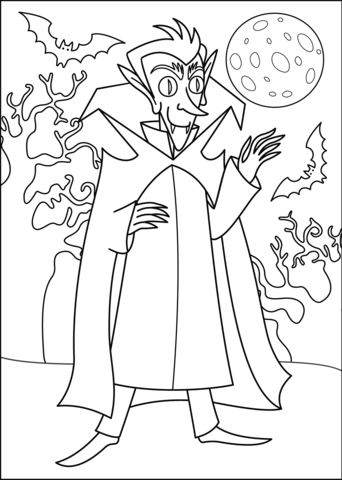 Vampire coloring page free printable coloring pages