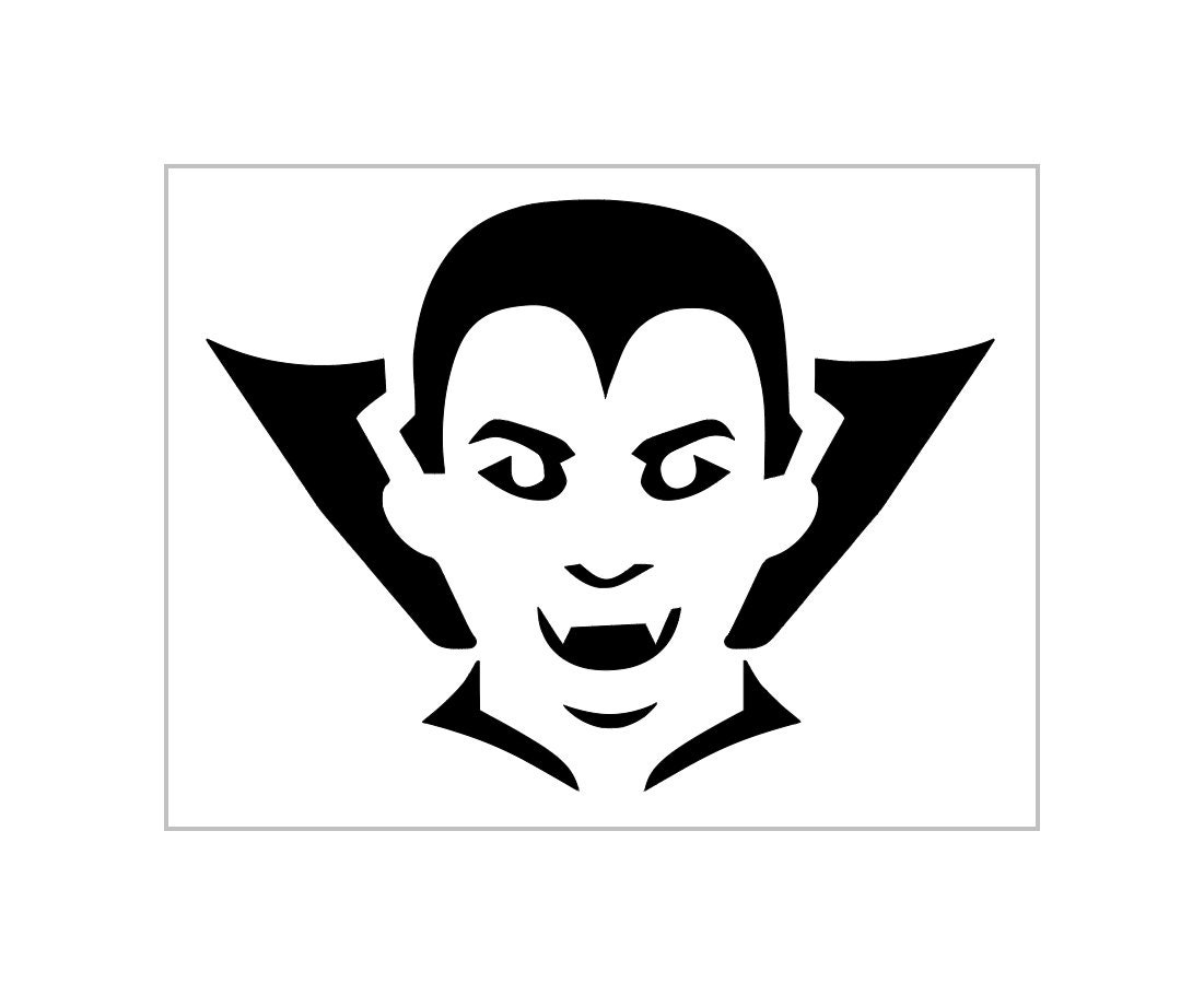 Vampire dracula stencil halloween pumpkin carving reusable sheet s