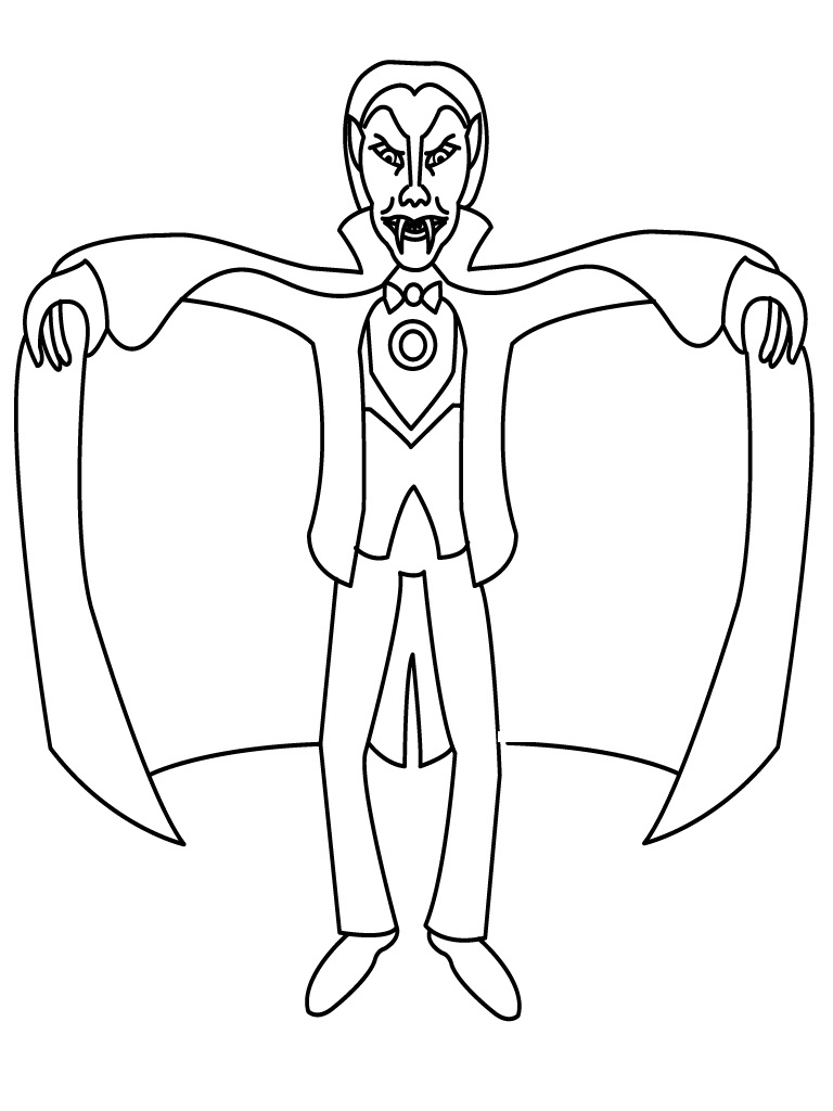 Free printable vampire coloring pages for kids