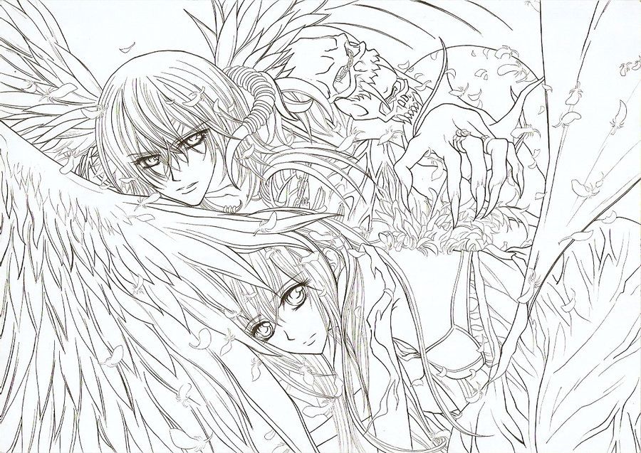 Angel coloring pages vampire knight disney princess coloring pages