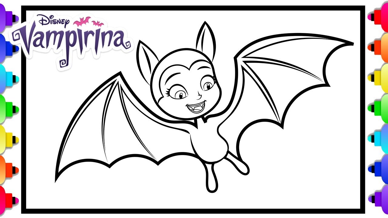 Vampirina coloring page ððhow to draw vampirina as a bat from disney juniors hit show vampirina