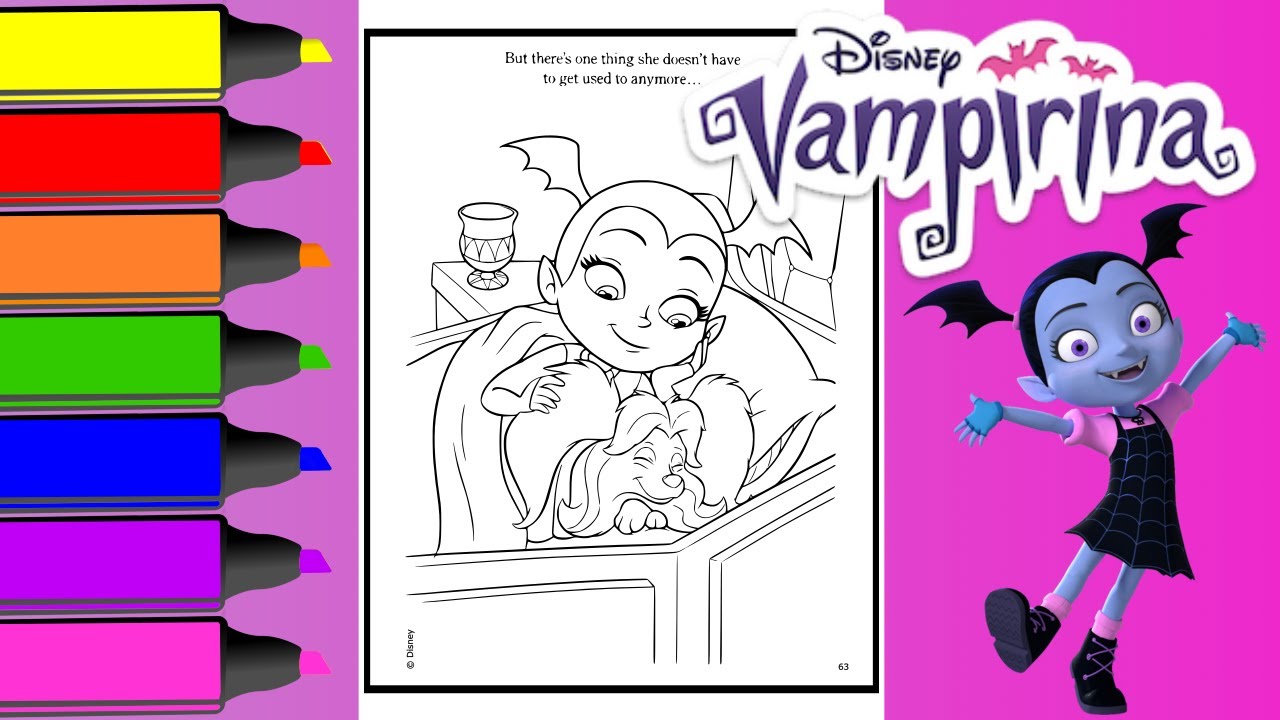 Color along with vampirina in this fun disney coloring page