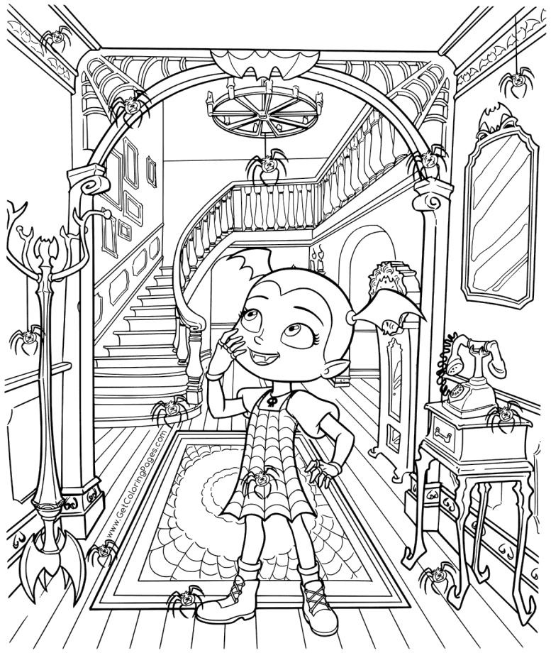 Get this vampirina coloring pages vampirina in an old castle