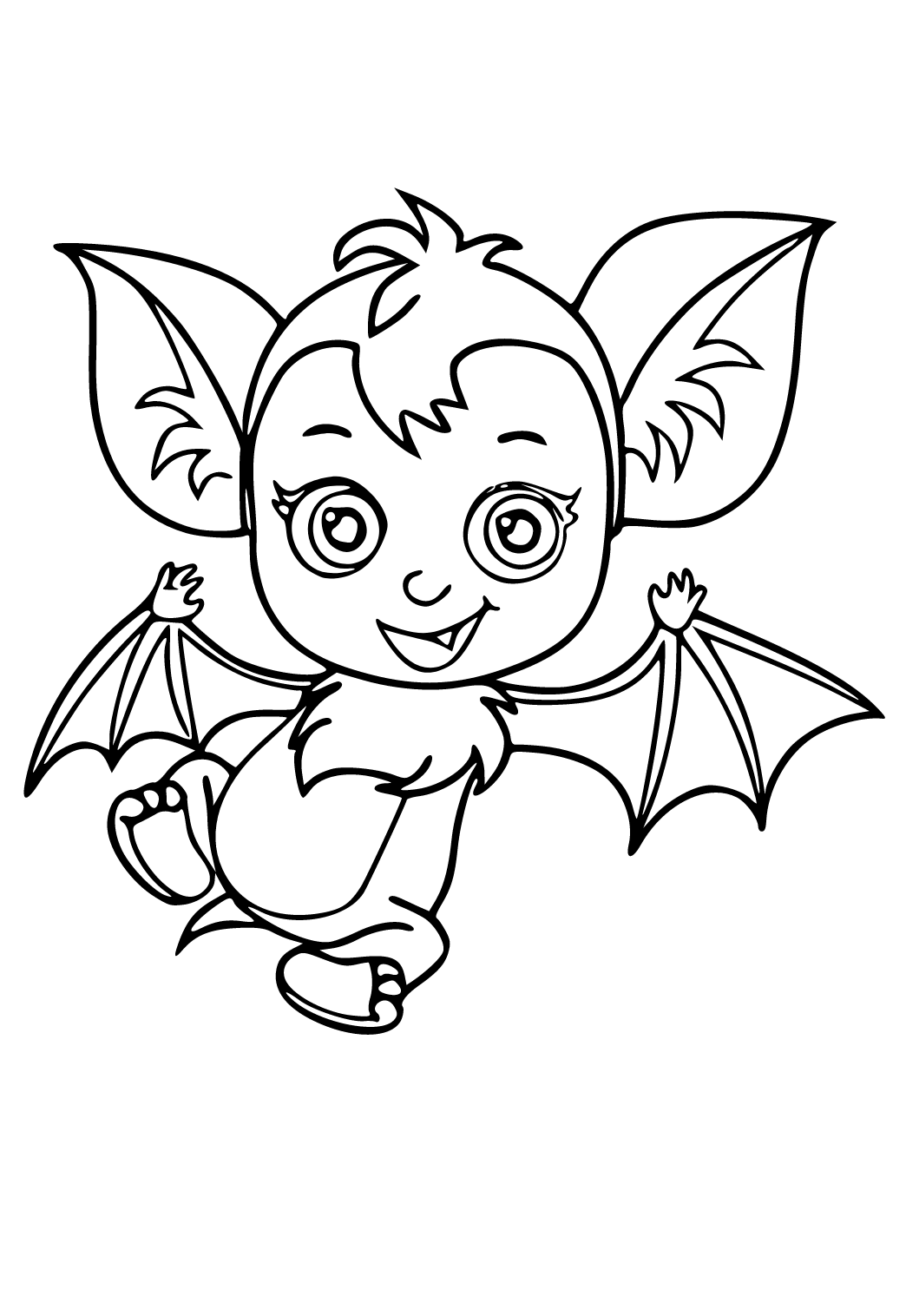 Free printable vampirina bat coloring page for adults and kids