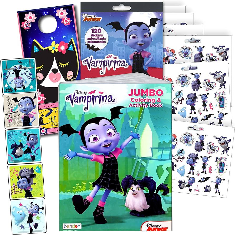 Disney vampirina coloring book bundle with vampirina stickers and vampirina coloring book toys games